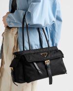 Prada Explore medium Re-Nylon and leather tote bag - Image 5